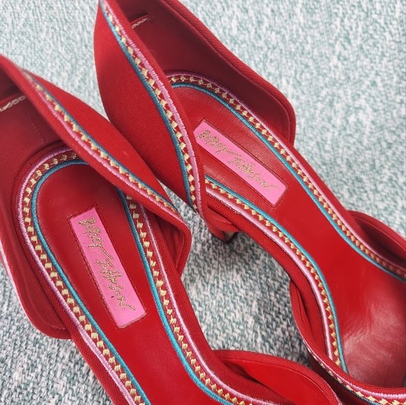 Betsey Johnson Open Toe Heels with Bow, Womens 10M - Picture 6 of 11